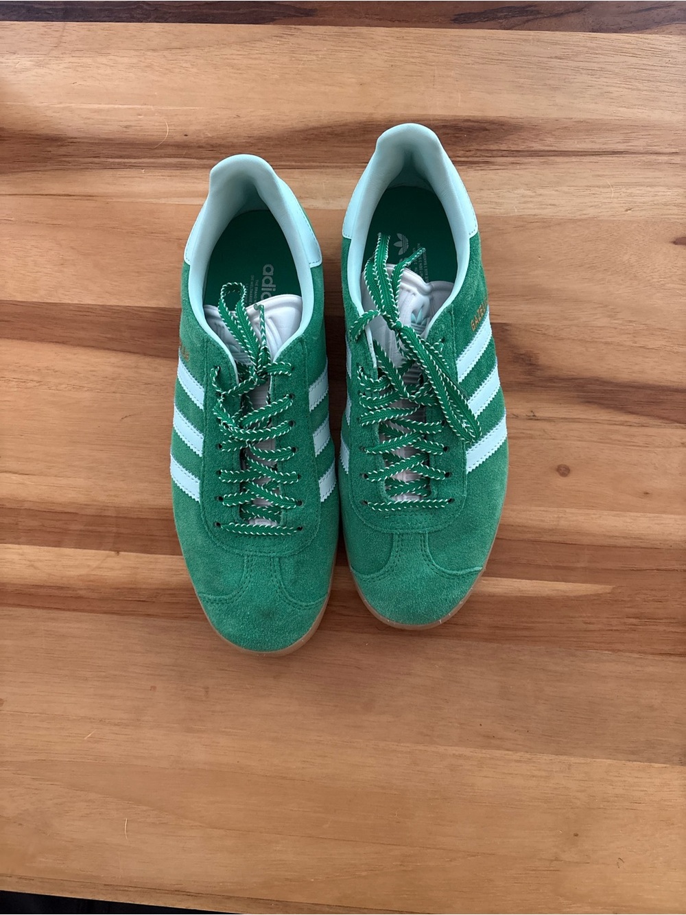 adidas Green Suede Men’s Sneakers with White Stripes